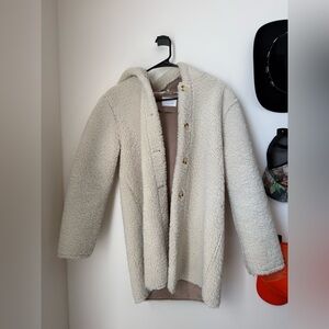 Zara Tan and Cream Sherpa Jacket